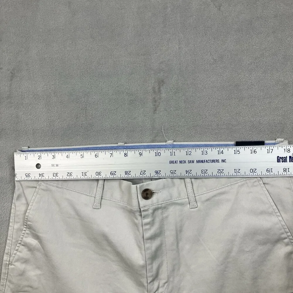 J Crew Chino Pants Mens 35x30 Gray Stone Slim Fit Original Cotton Stretch CO399